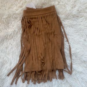 Lavish Tuscaloosa Fringe Skirt